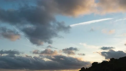 Dramatic Sunset sky range beautiful landscape golden time vibrant cloudy sky Stock Footage 167980656