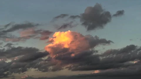 Dramatic Sunset, Sunbeams, Clouds, Sky, Timelapse Video. Stock Footage 321571488