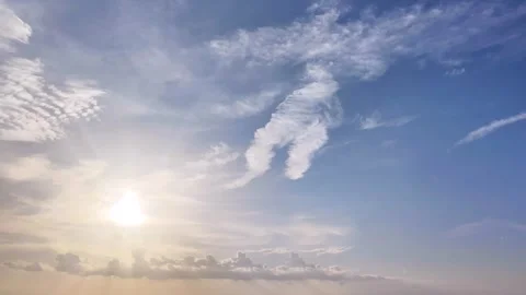 Dramatic Sunset, Sunbeams, Clouds, Sky, Timelapse Video. Video stock 321571537