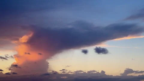 Dramatic Sunset, Sunbeams, Clouds, Sky, Timelapse Video. Stock Footage 321571665