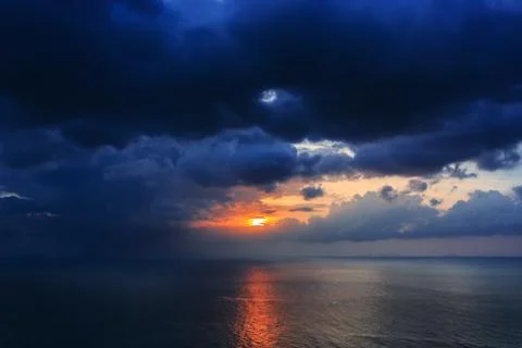 Dramatic Sunset in Thailand Stock Photos