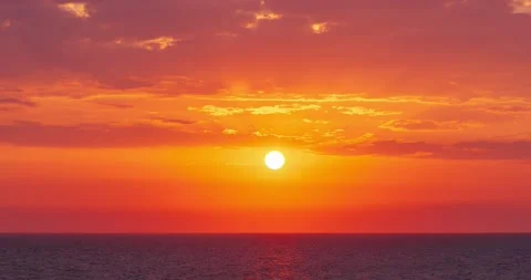 Dramatic sunset time-lapse at the Black Sea Stock Footage 141322670