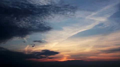 Dramatic Sunset Time Lapse HD Stock Footage 41572970