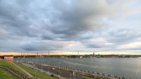 Dramatic sunset timelapse 库存影片 8662507