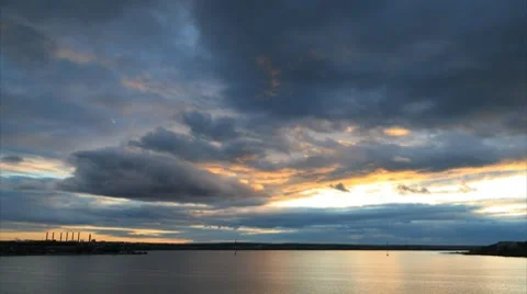 Dramatic sunset timelapse 스톡 동영상 8663230