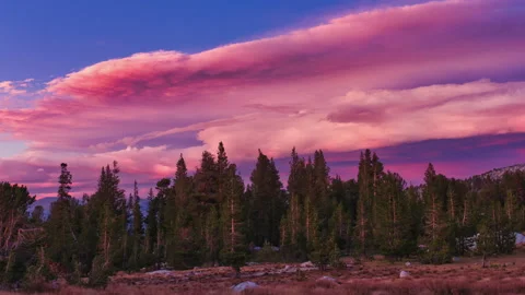 Dramatic Sunset timelapse Yosemite National Park, 4K Stock Footage