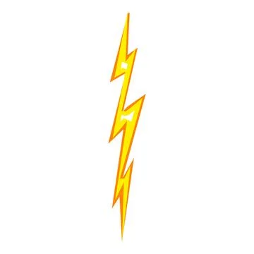 Dramatic thunder bolt icon cartoon vector. Storm extreme weather Stock Illustration