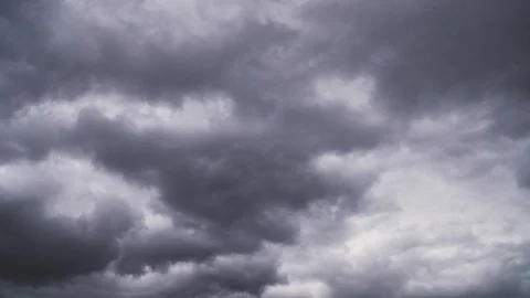 A dramatic thunderstorm clouds fly fast in the sky Stock Footage 106729468