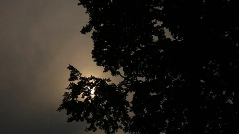 Dramatic thunderstorm cloudscape with large natural rainy dark sky rain weather Stock Footage 98647050