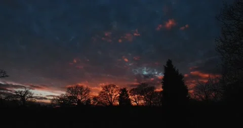 Dramatic Time-lapes, Fire like Sky - Sunset Stockbeeldmateriaal 169407837