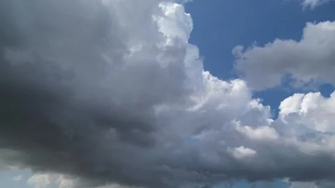 Dramatic Time-Lapse of Dark Storm Clouds Rolling in Blue Sky Stock Footage 324911844