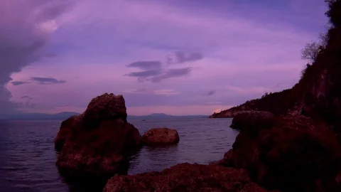 Dramatic Timelapse in a Beautiful Tropical Beach Paradise Stock Footage 91790566
