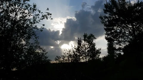 Dramatic Timelapse of clouds 4k Stock Footage 89706739