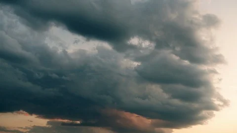 Dramatic Timelapse of clouds 4k Stock Footage 89707253
