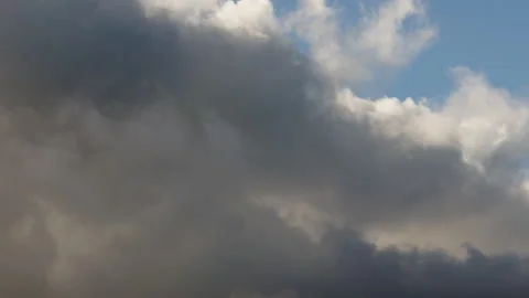 Dramatic Timelapse of Dark Clouds Moving Across Sky. Stock Footage 332136509