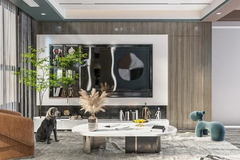 Dramatic Transformations Bold Wall Backgrounds for a Statement Living Room Stock Illustration