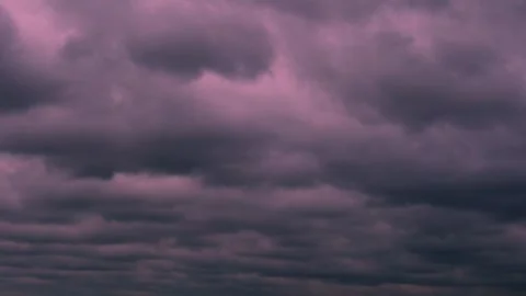Dramatic Tropical Sunset Black Lilac Pink Sky Storm Rain Dark Gray Black Clouds  Stock Footage 328506918