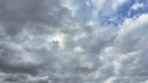 Dramatic Tropical Winter Sky with Rain and Cumulus Clouds | HD Video Stock Footage 298143613