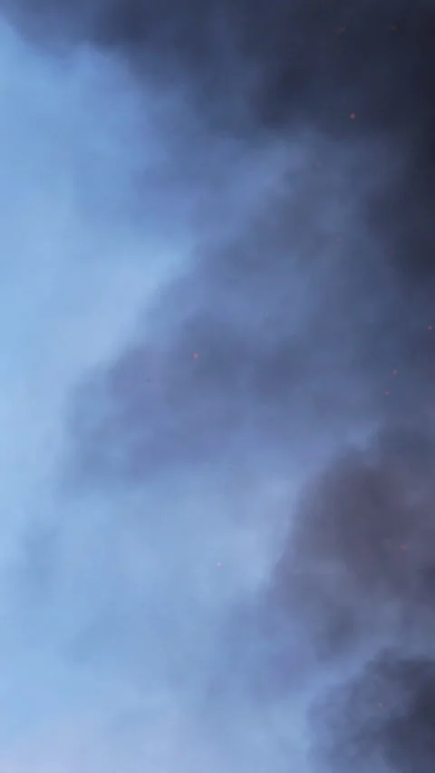 Dramatic turbulent clouds with vivid lightning effects, Bright blue storm clouds Stock Footage 324884810