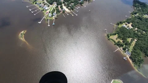 Dramatic Turn Over Waterfront Development Stock Footage 137906321