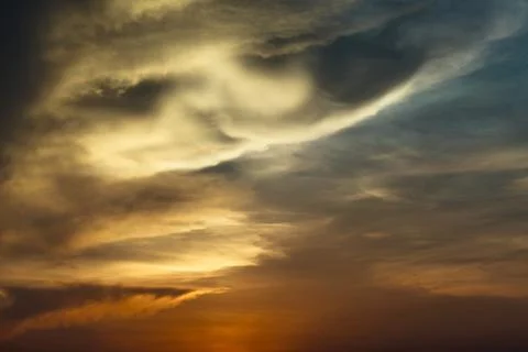 Dramatic twilight sky on sunrise/sunset Foto stock
