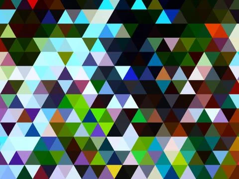 A dramatic unusual digital pattern of triangles and square Stock Illustration