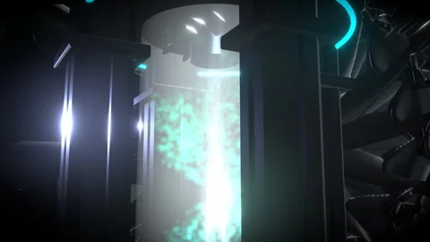 Dramatic vertical crane shot descending into a Eco-friendly decarbonization, 4K Stock Footage 337791128