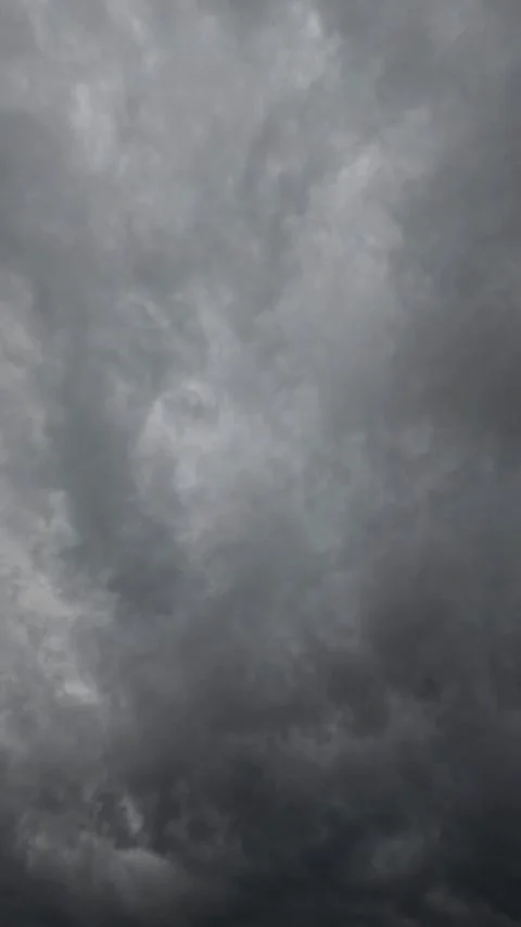Dramatic vertical timelapse of thick black clouds in the afternoon sky Stock Footage 321326005