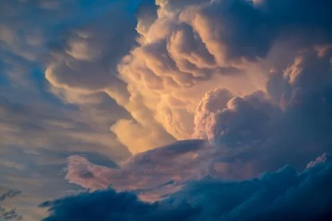 Dramatic vibrant sunset scenery in White Sulphur Springs, Montana Stock Photos