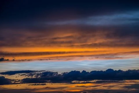Dramatic vibrant sunset scenery in White Sulphur Springs, Montana Stock Photos