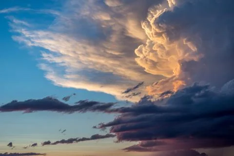 Dramatic vibrant sunset scenery in White Sulphur Springs, Montana Stock Photos