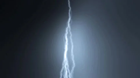 Dramatic video effect of lightning flashing across a dark sky, creating Stock Footage 311158987
