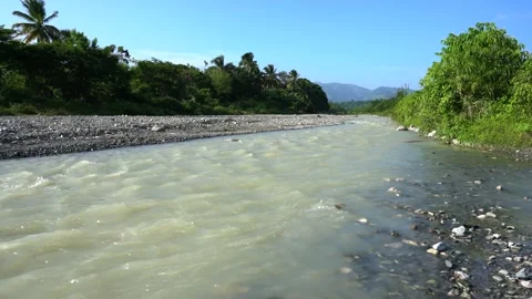 Dramatic video of river Ocoa in San Jose De Ocoa, Dominican Republic. Stock Footage 163132480