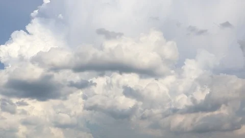 Dramatic view of  4K Time-lapse footage  of sky and clouds with rainbow. Stock Footage 96407412