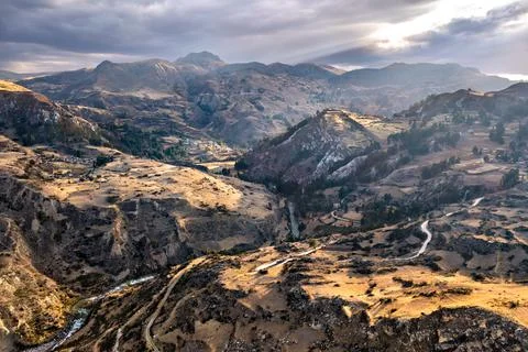 Dramatic view of the Andes Mountains in Peru Foto stock