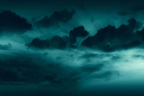 Dramatic view of the dark cloud Stock Photos