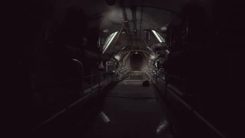 Dramatic view of futuristic dark interior 動画素材 179988383