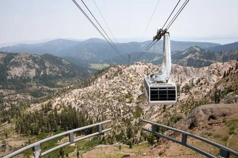 Dramatic View of Hanging Gondola Stock Photos