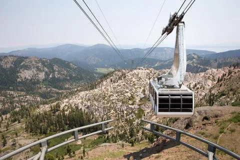 Dramatic View of Hanging Gondola Stock Photos
