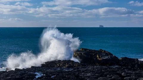 Dramatic view of the icelandic shore Stock Photos