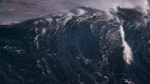Dramatic View from Inside a Giant Surf Wave Stock Footage 336733058