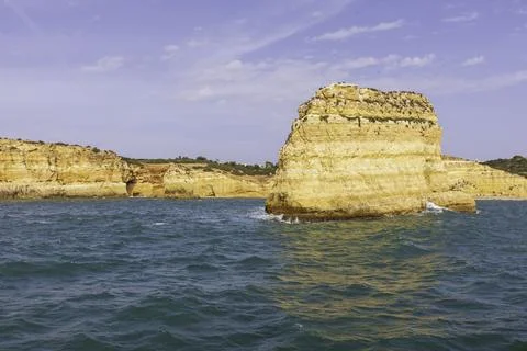 Dramatic view of a rugged Atlantic ocean coastline in Portugal Stock Photos