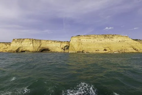 Dramatic view of a rugged Atlantic ocean coastline in Portugal Stock Photos