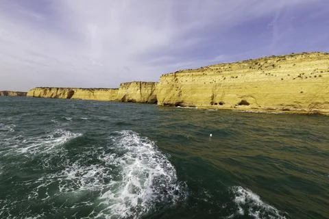 Dramatic view of a rugged Atlantic ocean coastline in Portugal Stock Photos