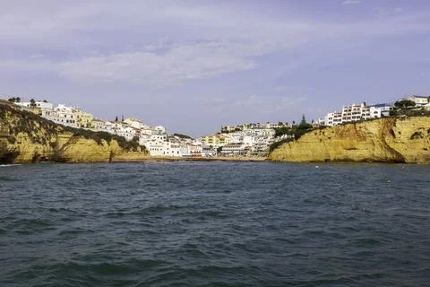 Dramatic view of a rugged Atlantic ocean coastline in Portugal Stock Photos