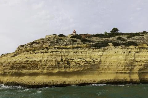 Dramatic view of a rugged Atlantic ocean coastline in Portugal Stock Photos