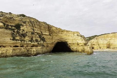 Dramatic view of a rugged Atlantic ocean coastline in Portugal Stock Photos