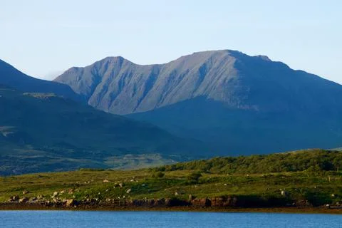 Dramatic view of a Scottish loch in the Highlands with mountains Stock Photos