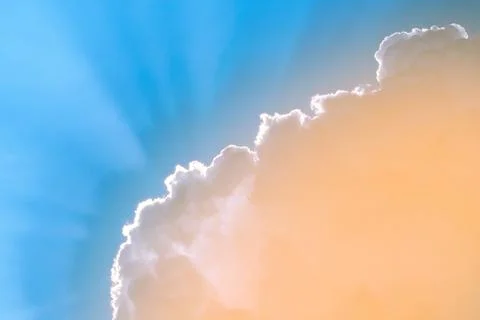 Dramatic view sky, Clouds at sunset, background Foto stock