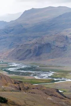 Dramatic view on wild altai mountains. In the background is the valley of t.. Stock Photos